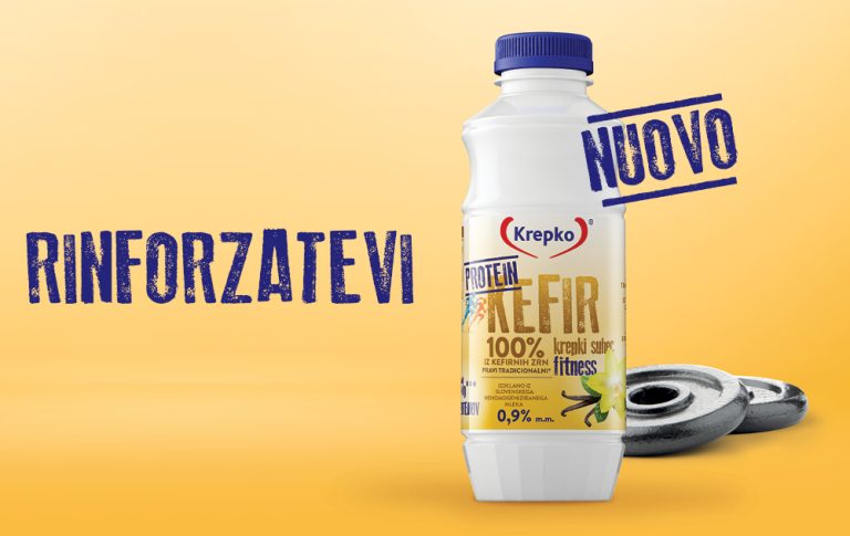 RINFORZATEVI – Kefir Krepki suhec con 31 g di proteine, senza lattosio, al gusto di vaniglia