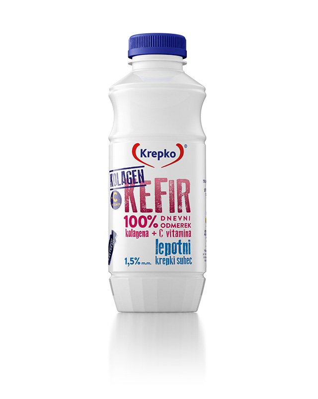 Krepki suhec beauty kefir with collagen 1.5% milk fat 500g