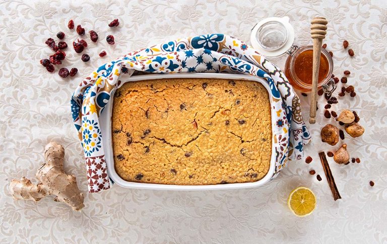 Sočen narastek s proseno kašo in suhim sadjem